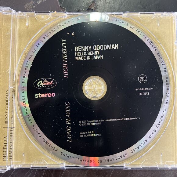 Hello Benny / Made in Japan, Goodman, Benny, Good Import,Original recording rema - Picture 3 of 3